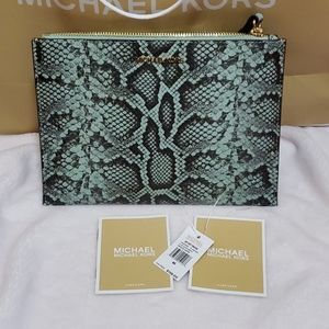 Michael Kors Python Embossed Clutch